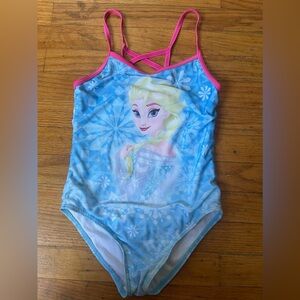 Disney Girls Frozen Elsa one piece swimsuit